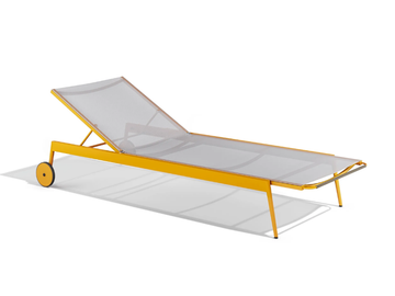 KISSI - Powder coated aluminium sun lounger with castors by BABEL D - view 2